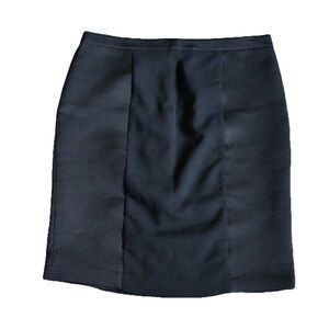 Etro Black Wool Blend Tailored Fit Pencil Skirt Italian Size 48 Paneled Design